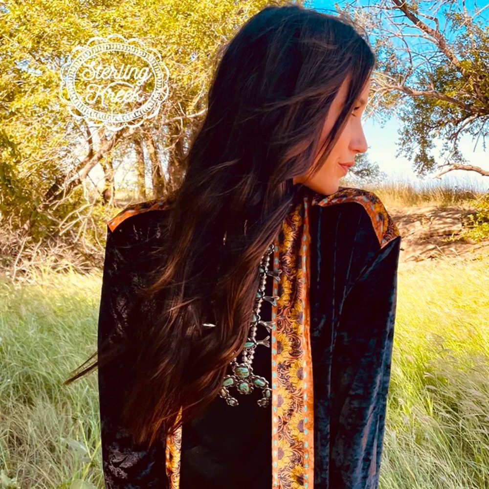 Night Time Black Velvet Cardigan